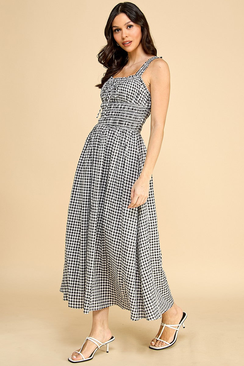 Kariertes Midikleid "Alanna"